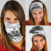Custom New Zealand Kiwi Football Neck Gaiter Aotearoa Silver Fern LT14 - Polynesian Pride