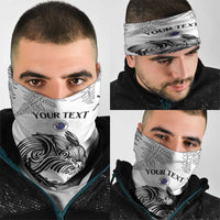 Custom New Zealand Kiwi Football Neck Gaiter Aotearoa Silver Fern LT14 - Polynesian Pride