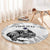 Custom New Zealand Kiwi Football Round Carpet Aotearoa Silver Fern