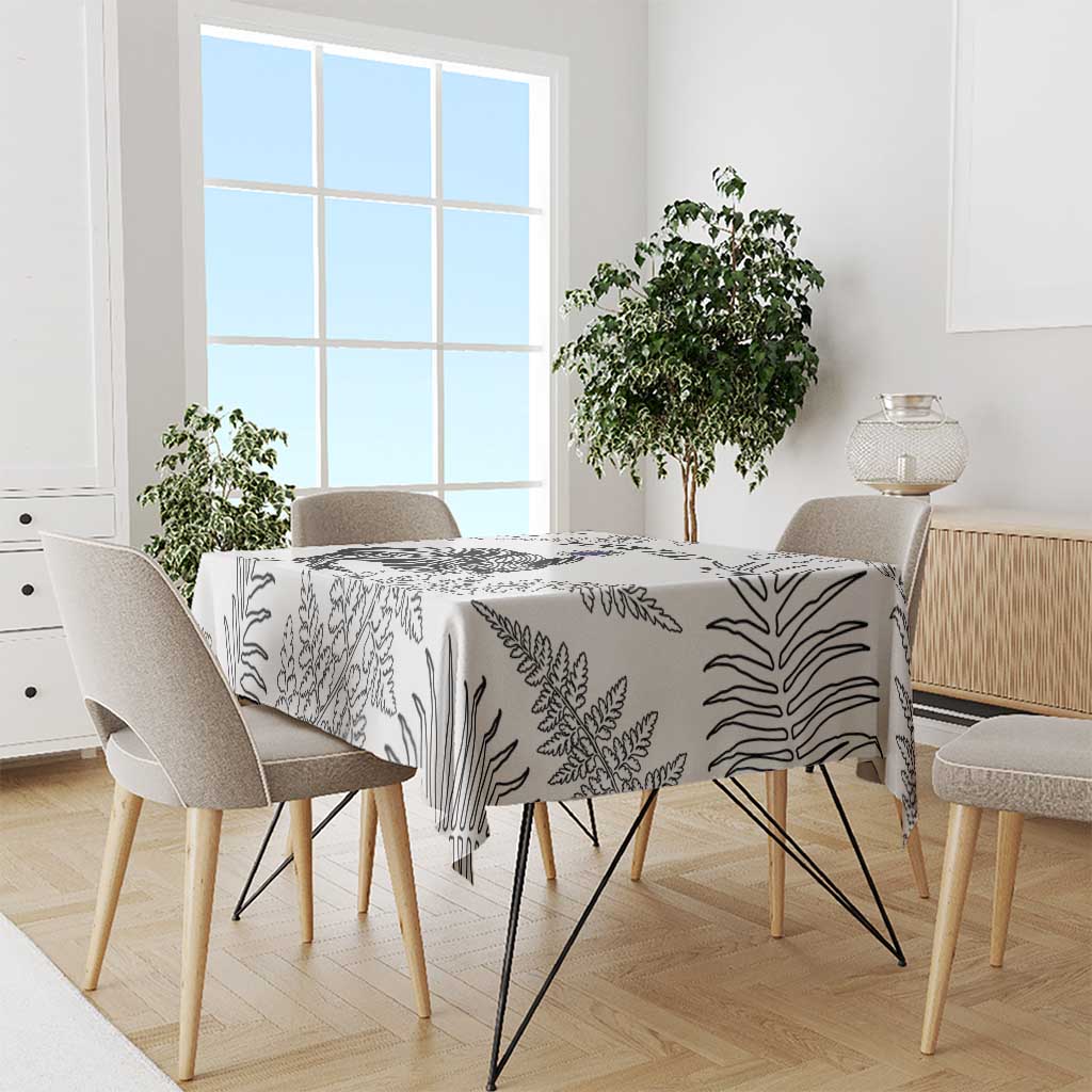 Custom New Zealand Kiwi Football Tablecloth Aotearoa Silver Fern LT14 - Polynesian Pride