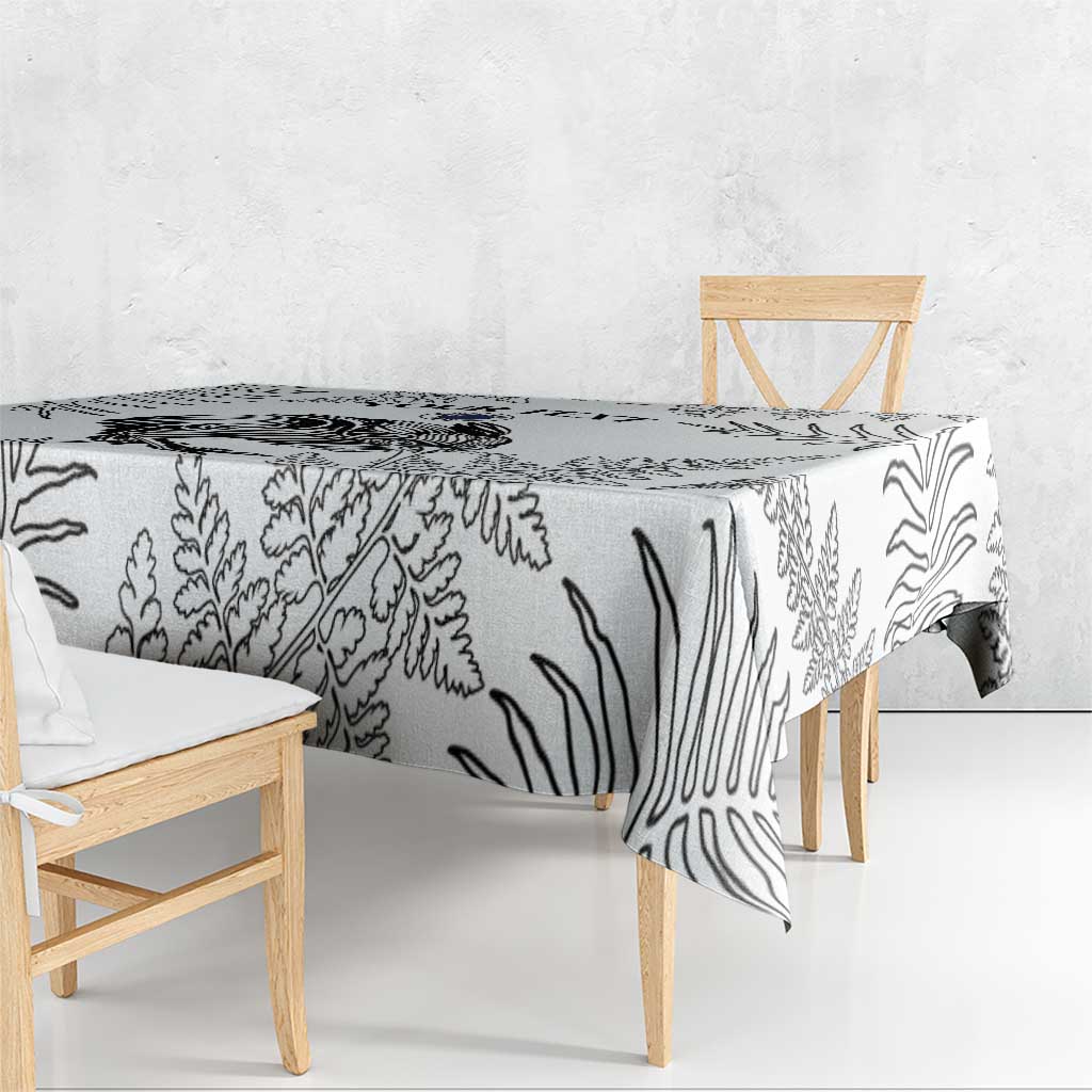 Custom New Zealand Kiwi Football Tablecloth Aotearoa Silver Fern LT14 - Polynesian Pride
