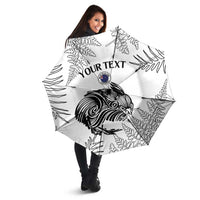 Custom New Zealand Kiwi Football Umbrella Aotearoa Silver Fern LT14 - Polynesian Pride