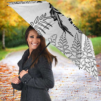 Custom New Zealand Kiwi Football Umbrella Aotearoa Silver Fern LT14 - Polynesian Pride