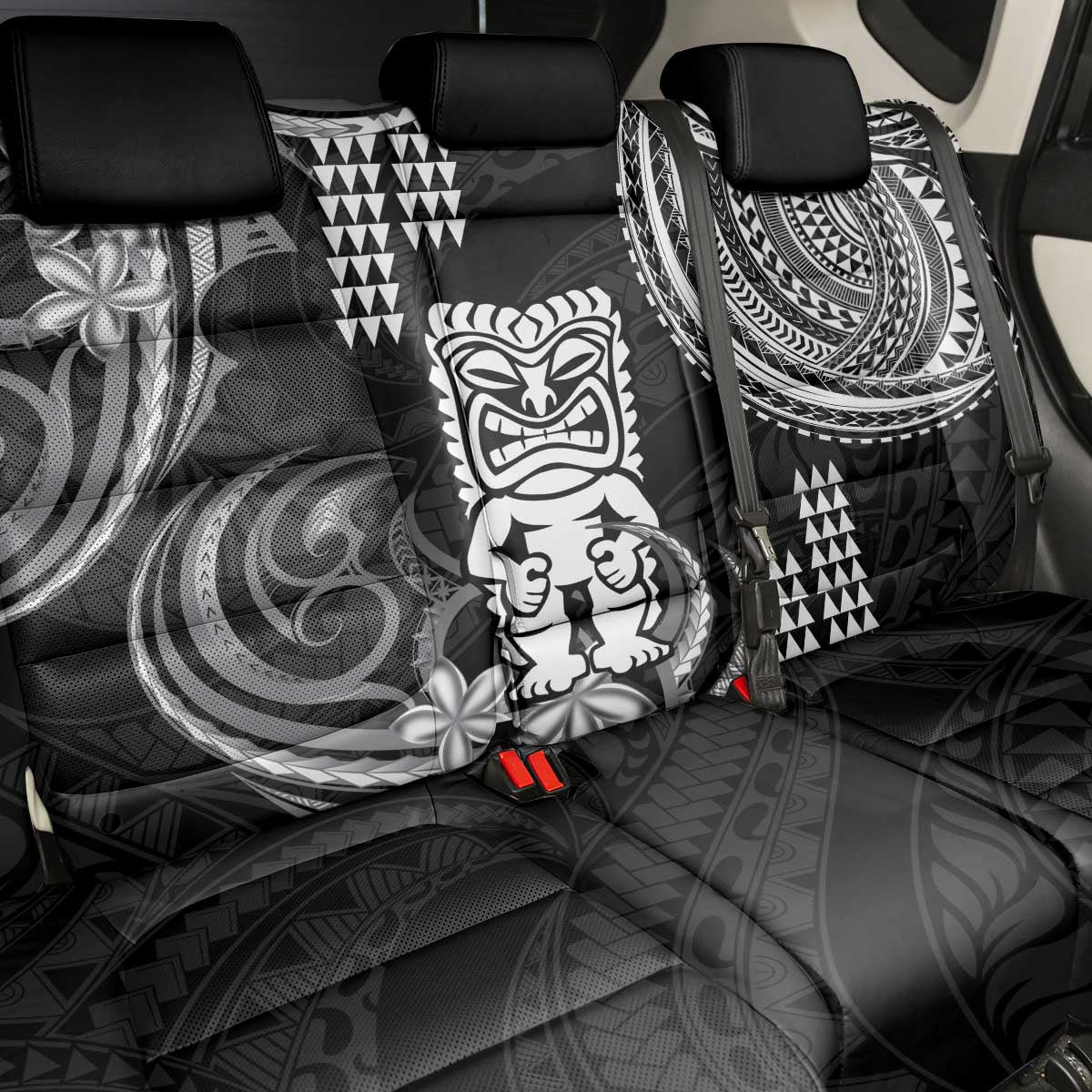 Hawaii Ku God Back Car Seat Cover Kakau Mix Polynesian Tattoo LT14 - Polynesian Pride