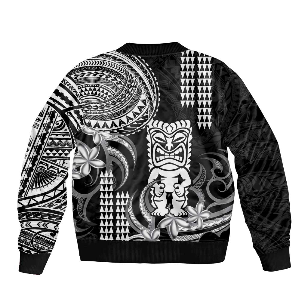 Hawaii Ku God Bomber Jacket Kakau Mix Polynesian Tattoo LT14 - Polynesian Pride