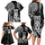 Hawaii Ku God Family Matching Long Sleeve Bodycon Dress and Hawaiian Shirt Kakau Mix Polynesian Tattoo