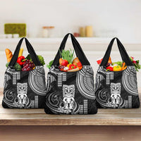 Hawaii Ku God Grocery Bag Kakau Mix Polynesian Tattoo LT14 3-pack One Size Black - Polynesian Pride