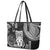 Hawaii Ku God Leather Tote Bag Kakau Mix Polynesian Tattoo