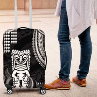 Hawaii Ku God Luggage Cover Kakau Mix Polynesian Tattoo LT14 Black - Polynesian Pride