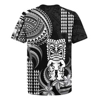Hawaii Ku God Rugby Jersey Kakau Mix Polynesian Tattoo LT14 - Polynesian Pride