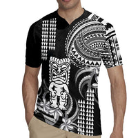 Hawaii Ku God Rugby Jersey Kakau Mix Polynesian Tattoo LT14 - Polynesian Pride