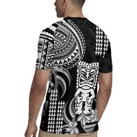 Hawaii Ku God Rugby Jersey Kakau Mix Polynesian Tattoo LT14 - Polynesian Pride