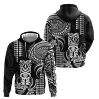 Hawaii Ku God Zip Hoodie Kakau Mix Polynesian Tattoo LT14 - Polynesian Pride