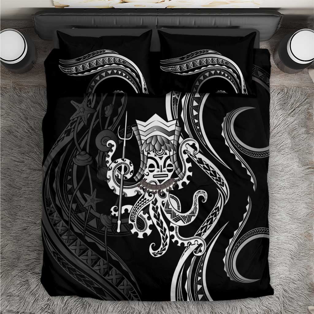 Black Hawaii Kanaloa God Bedding Set Hawaiian Octopus LT14 Black - Polynesian Pride