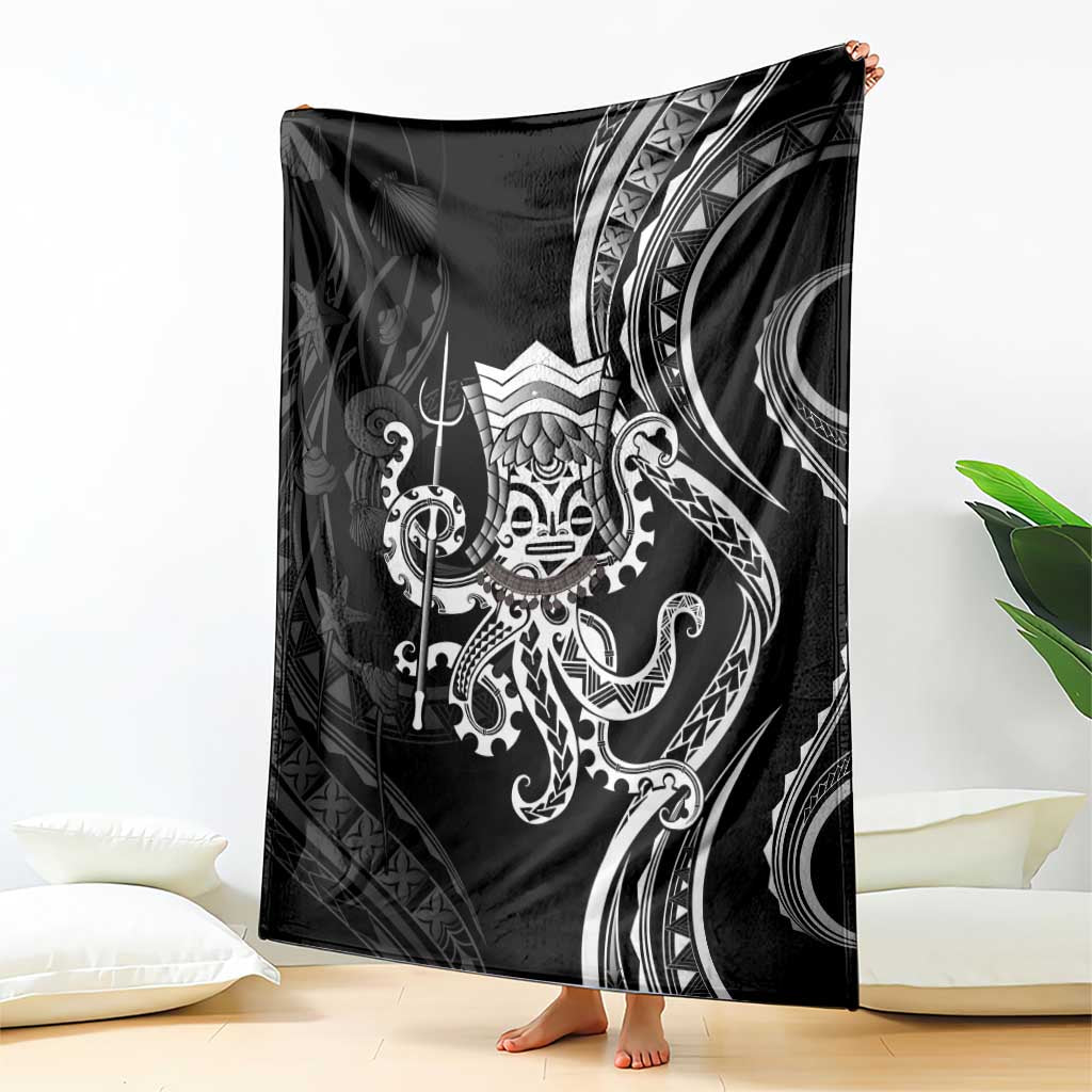 Black Hawaii Kanaloa God Blanket Hawaiian Octopus LT14 - Polynesian Pride