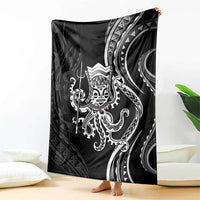 Black Hawaii Kanaloa God Blanket Hawaiian Octopus LT14 - Polynesian Pride
