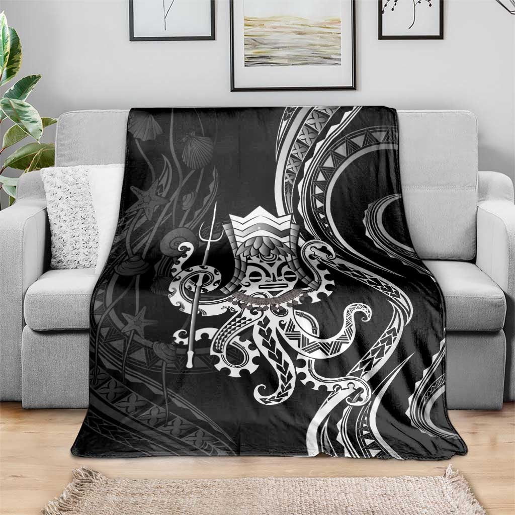 Black Hawaii Kanaloa God Blanket Hawaiian Octopus LT14 - Polynesian Pride