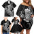 Black Hawaii Kanaloa God Family Matching Off Shoulder Short Dress and Hawaiian Shirt Hawaiian Octopus