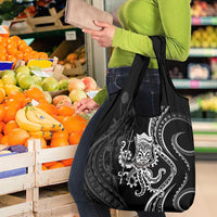 Black Hawaii Kanaloa God Grocery Bag Hawaiian Octopus LT14 - Polynesian Pride