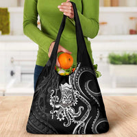 Black Hawaii Kanaloa God Grocery Bag Hawaiian Octopus LT14 - Polynesian Pride