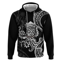 Black Hawaii Kanaloa God Hoodie Hawaiian Octopus LT14 Pullover Hoodie Black - Polynesian Pride
