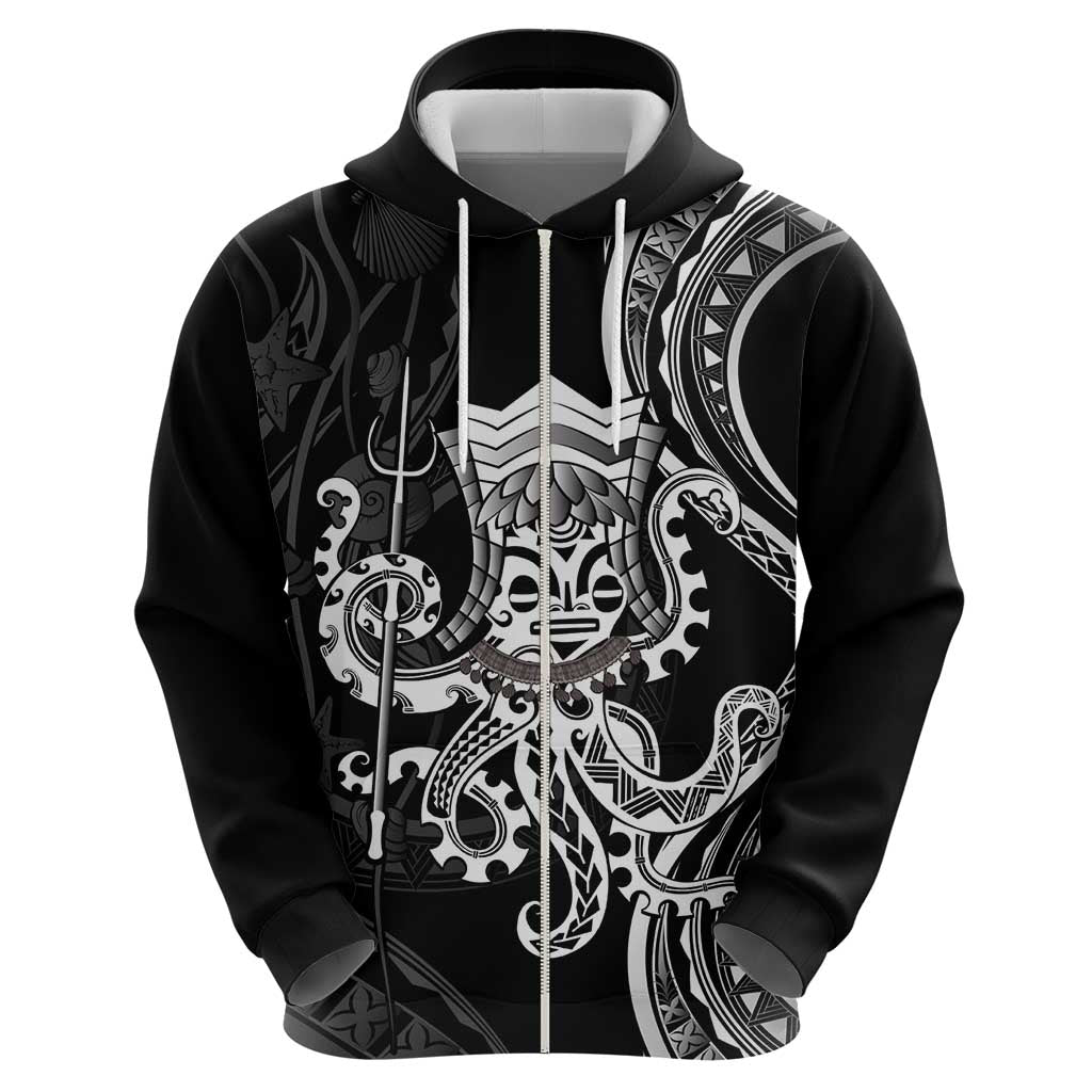 Black Hawaii Kanaloa God Hoodie Hawaiian Octopus LT14 - Polynesian Pride