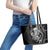 Black Hawaii Kanaloa God Leather Tote Bag Hawaiian Octopus