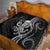 Black Hawaii Kanaloa God Quilt Hawaiian Octopus