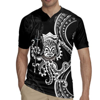 Black Hawaii Kanaloa God Rugby Jersey Hawaiian Octopus LT14 - Polynesian Pride
