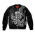 Black Hawaii Kanaloa God Sleeve Zip Bomber Jacket Hawaiian Octopus