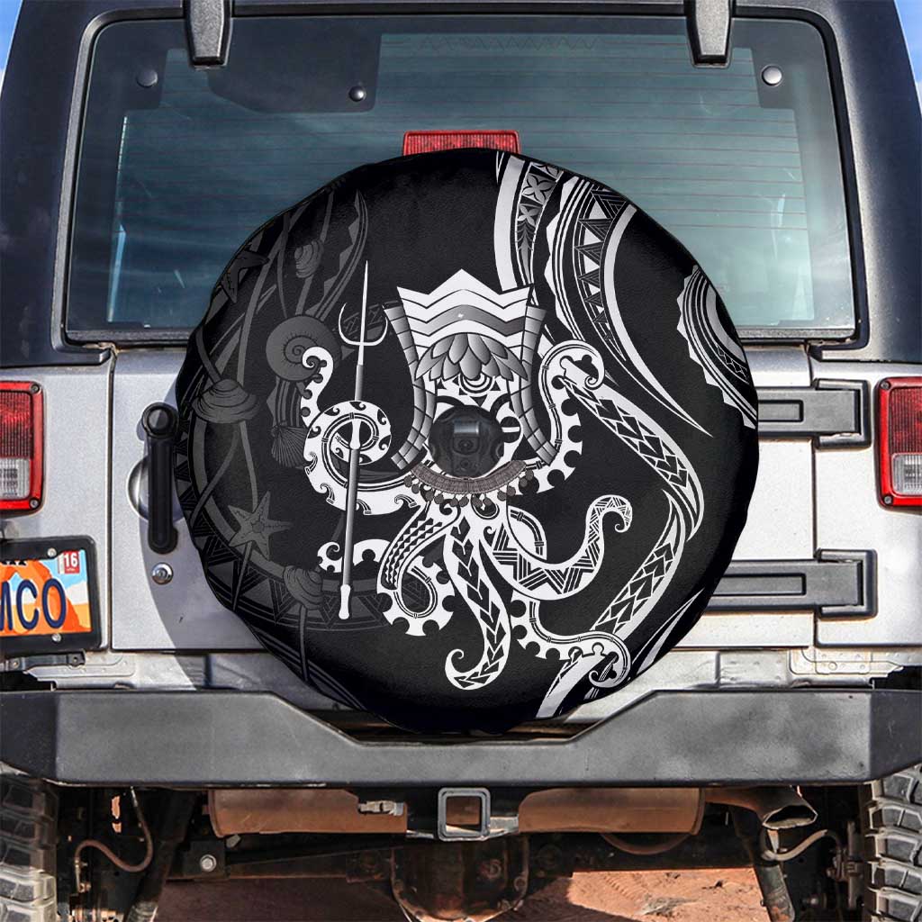 Black Hawaii Kanaloa God Spare Tire Cover Hawaiian Octopus LT14 Black - Polynesian Pride
