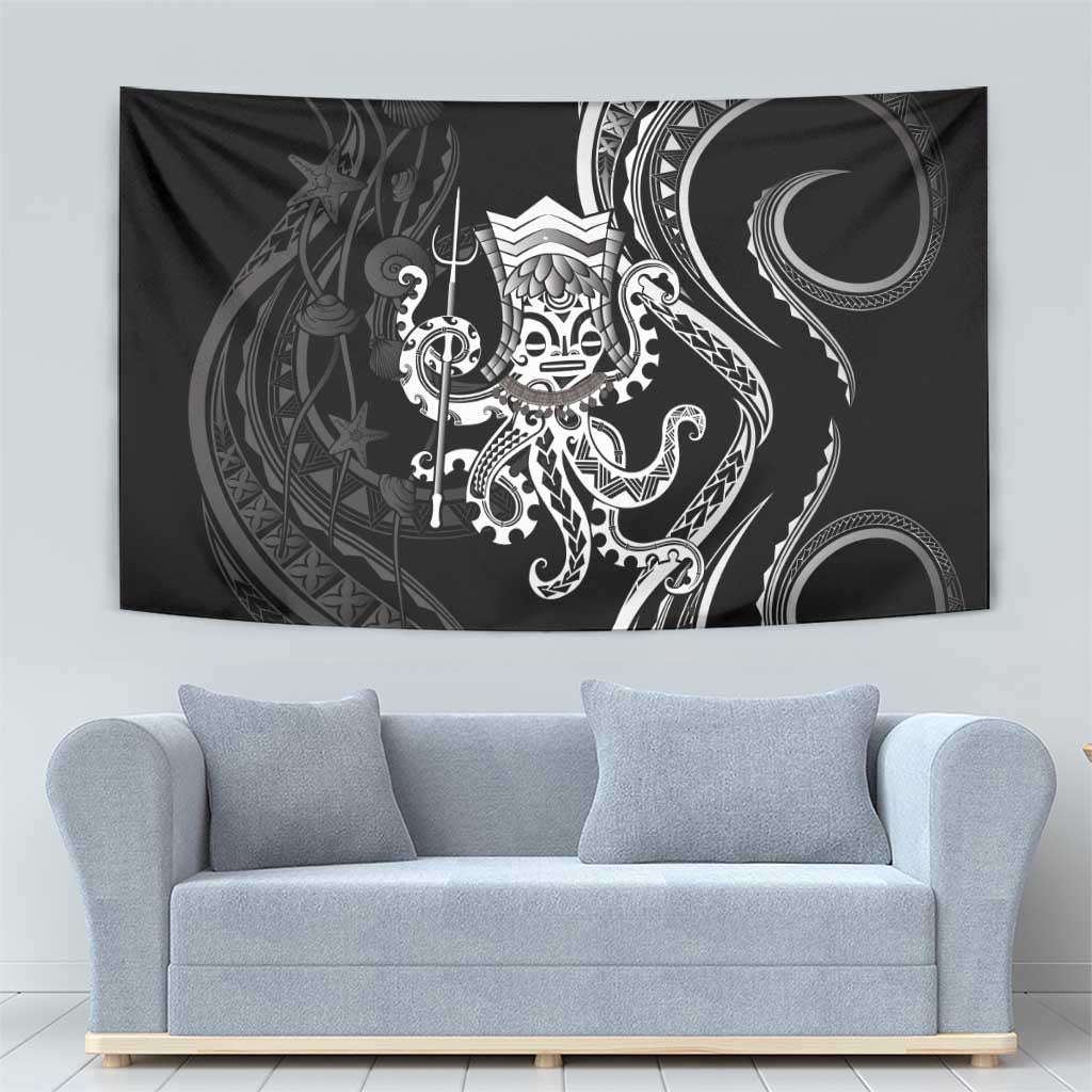 Black Hawaii Kanaloa God Tapestry Hawaiian Octopus LT14 - Polynesian Pride