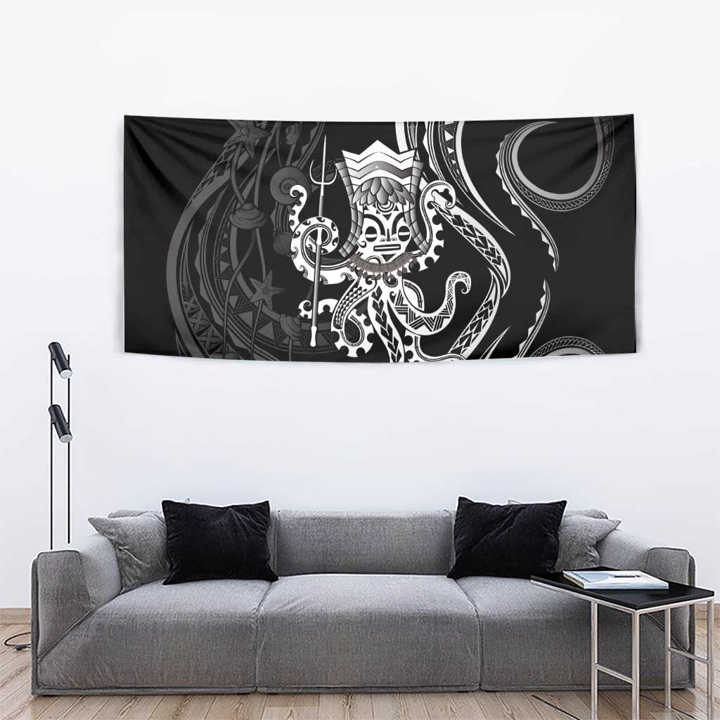 Black Hawaii Kanaloa God Tapestry Hawaiian Octopus LT14 - Polynesian Pride