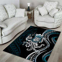 Turquoise Hawaii Kanaloa God Area Rug Hawaiian Octopus LT14 - Polynesian Pride