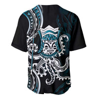 Turquoise Hawaii Kanaloa God Baseball Jersey Hawaiian Octopus LT14 - Polynesian Pride