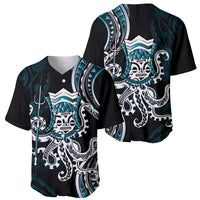 Turquoise Hawaii Kanaloa God Baseball Jersey Hawaiian Octopus LT14 - Polynesian Pride