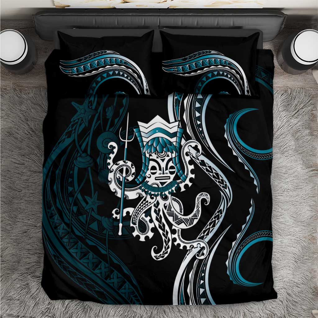 Turquoise Hawaii Kanaloa God Bedding Set Hawaiian Octopus LT14 Turquoise - Polynesian Pride