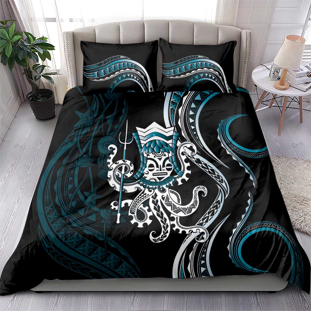 Turquoise Hawaii Kanaloa God Bedding Set Hawaiian Octopus LT14 - Polynesian Pride