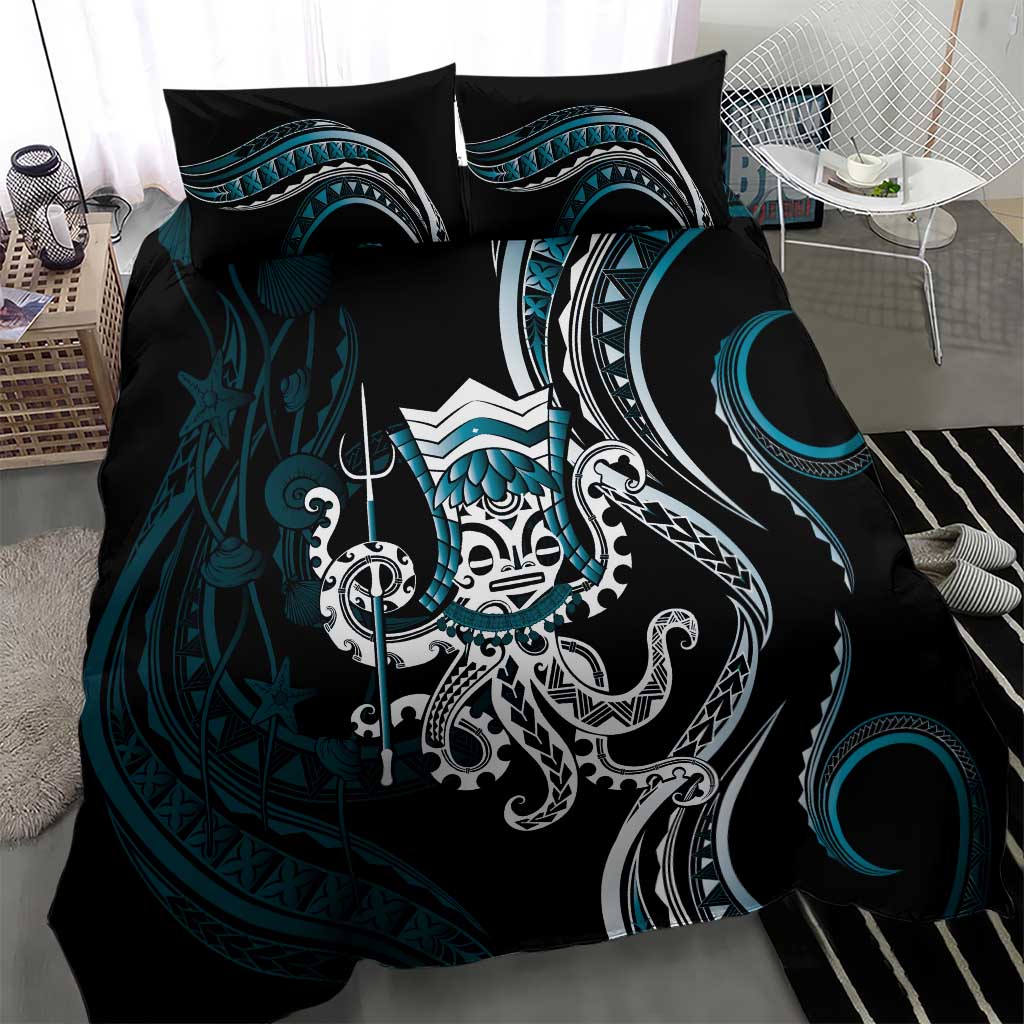 Turquoise Hawaii Kanaloa God Bedding Set Hawaiian Octopus LT14 - Polynesian Pride