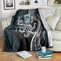 Turquoise Hawaii Kanaloa God Blanket Hawaiian Octopus LT14 Turquoise - Polynesian Pride