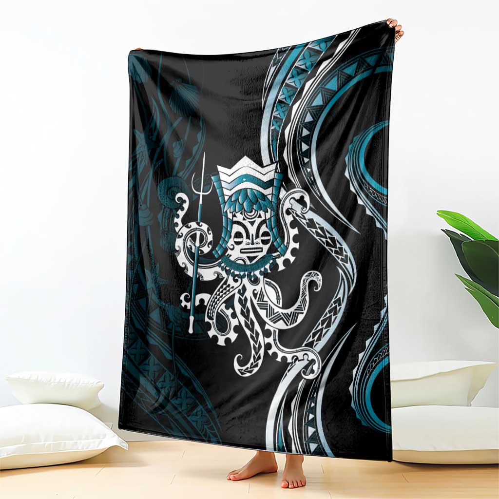 Turquoise Hawaii Kanaloa God Blanket Hawaiian Octopus LT14 - Polynesian Pride