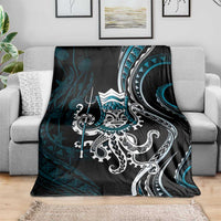 Turquoise Hawaii Kanaloa God Blanket Hawaiian Octopus LT14 - Polynesian Pride