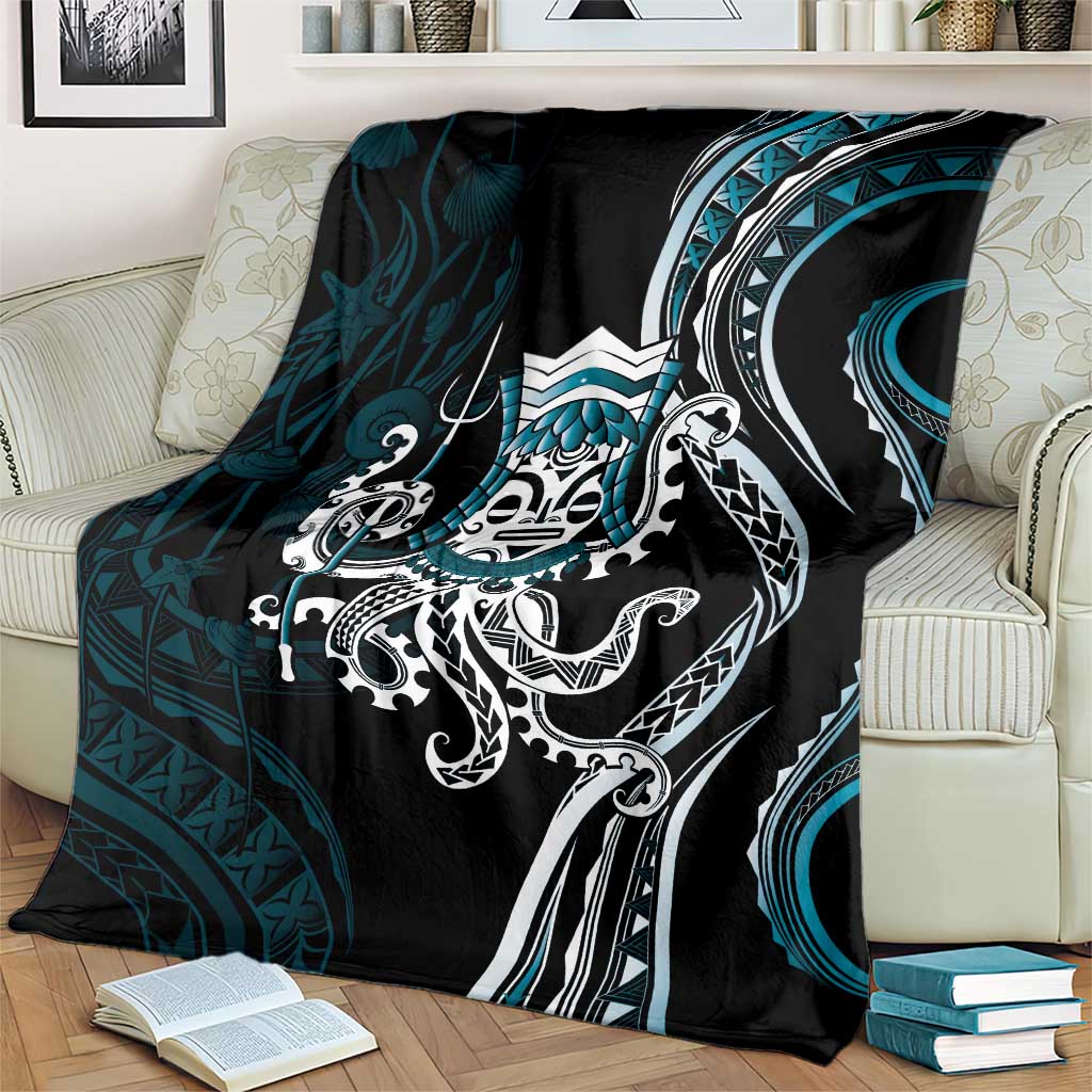 Turquoise Hawaii Kanaloa God Blanket Hawaiian Octopus LT14 - Polynesian Pride