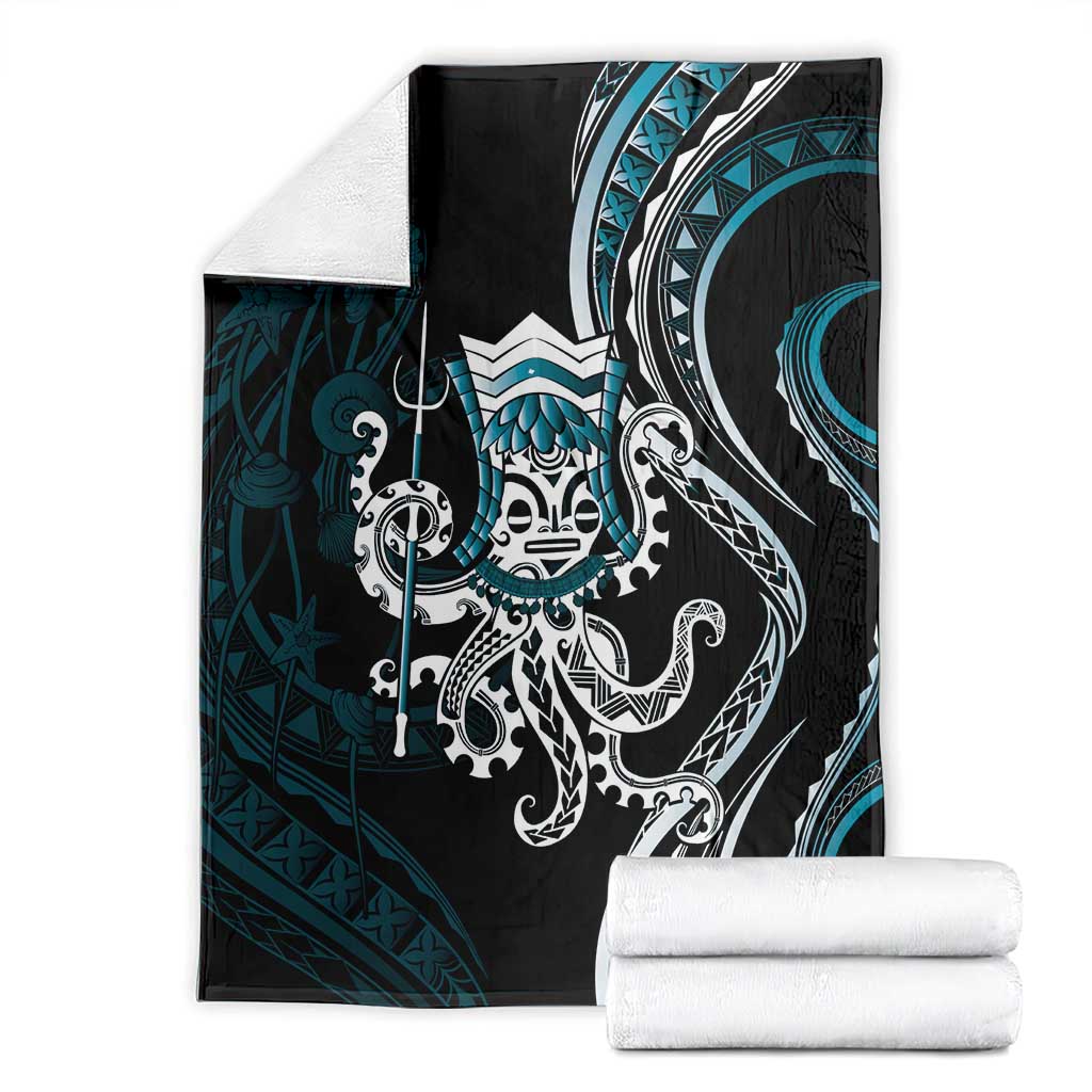 Turquoise Hawaii Kanaloa God Blanket Hawaiian Octopus LT14 - Polynesian Pride