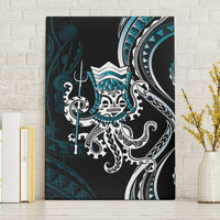 Turquoise Hawaii Kanaloa God Canvas Wall Art Hawaiian Octopus LT14 Without Frame Turquoise - Polynesian Pride