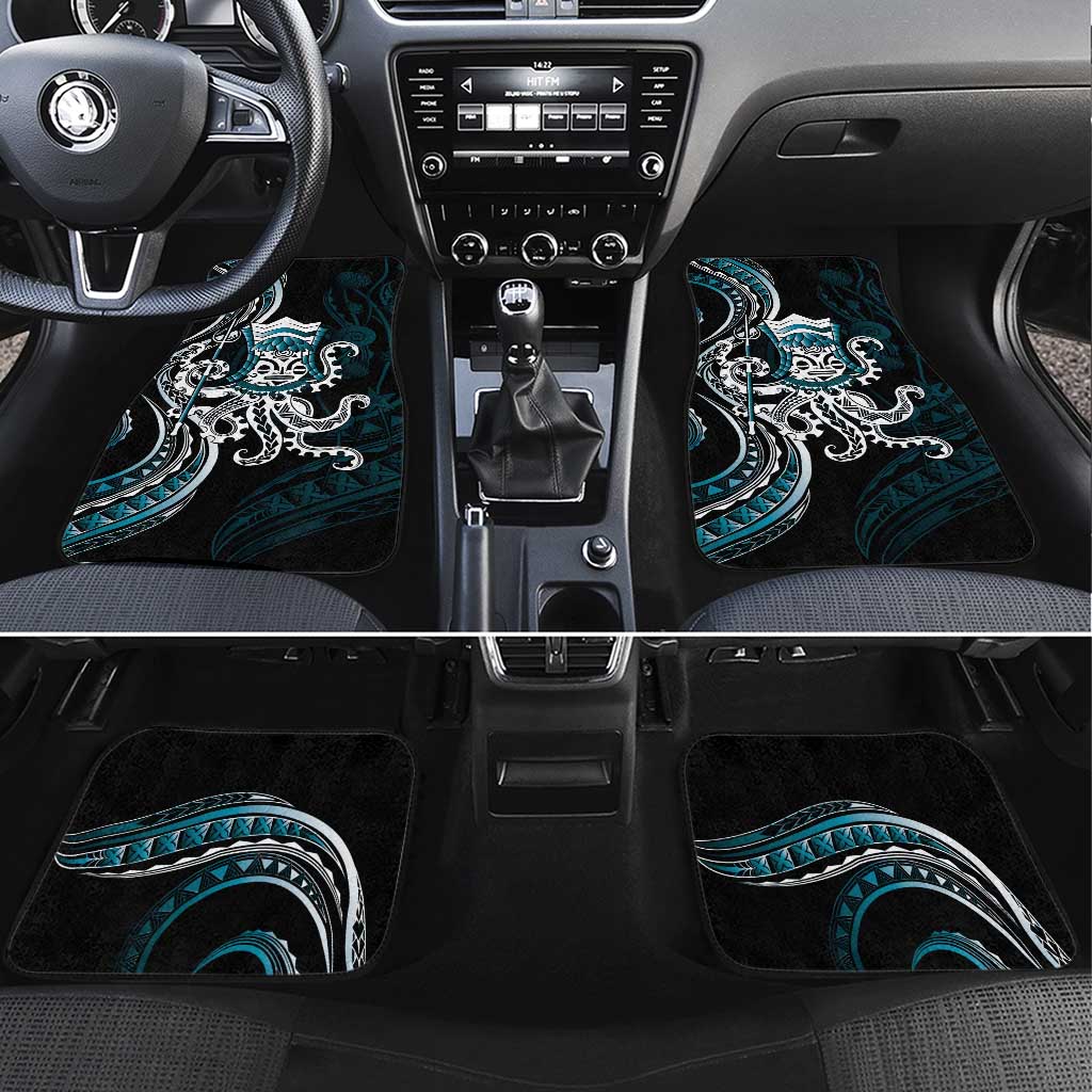 Turquoise Hawaii Kanaloa God Car Mats Hawaiian Octopus LT14 Set 4pcs Turquoise - Polynesian Pride