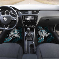 Turquoise Hawaii Kanaloa God Car Mats Hawaiian Octopus LT14 Set 2pcs - Front Turquoise - Polynesian Pride