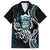 Turquoise Hawaii Kanaloa God Family Matching Off Shoulder Short Dress and Hawaiian Shirt Hawaiian Octopus