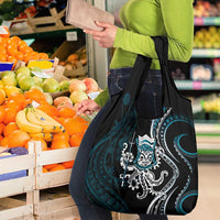 Turquoise Hawaii Kanaloa God Grocery Bag Hawaiian Octopus LT14 - Polynesian Pride