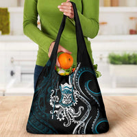 Turquoise Hawaii Kanaloa God Grocery Bag Hawaiian Octopus LT14 - Polynesian Pride